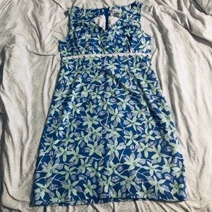 Lilly Pulitzer Size 8 White Label Flowered Dress
